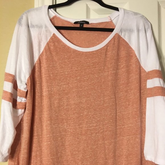 Ambiance Tops - Pink Baseball T-shirt